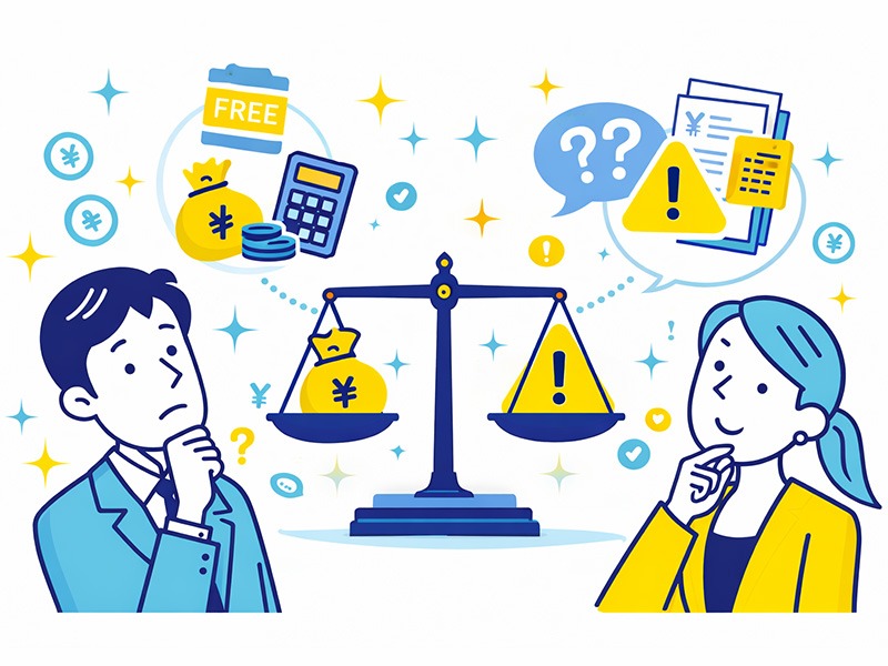 キャリコンサーチの料金体系と注意点を、キャリアコンサルタント名簿検索の仕組みとあわせて理解するイメージイラスト