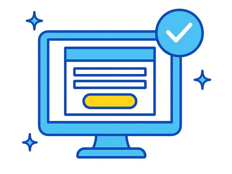 サムネイル作成依頼の簡単な依頼フォームを示すイラスト