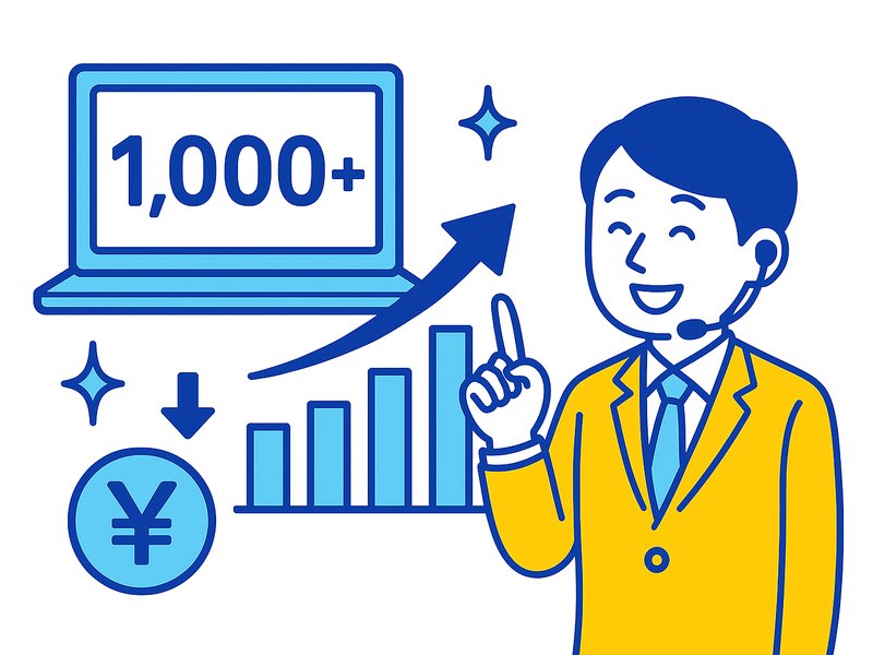 バイトルの掲載広告費を抑えつつ高い応募効果を実現する求人サービスのイラスト