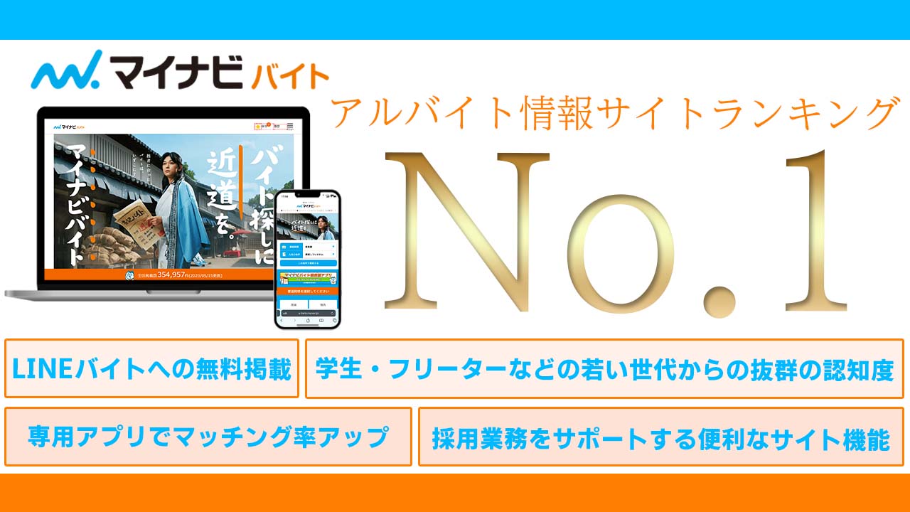 マイナビバイトに低予算で掲載できる求人広告代理店サービスの紹介画像