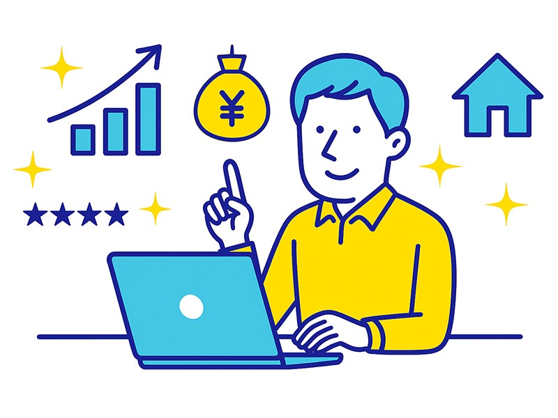 在宅ワークやリモート副業の中から、月5万円以上を安定して狙いやすい副業をランキング形式で整理したイメージイラスト