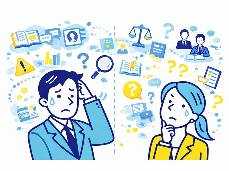 就活でインターンに行かなかったことを後悔する理由や背景を整理したイラスト