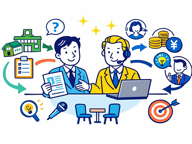 模擬面接サービスの無料と有料の違いを視覚的に示したイラスト。無料支援と有料支援の特徴を比較し、就活や転職における面接準備の全体像を表現している。