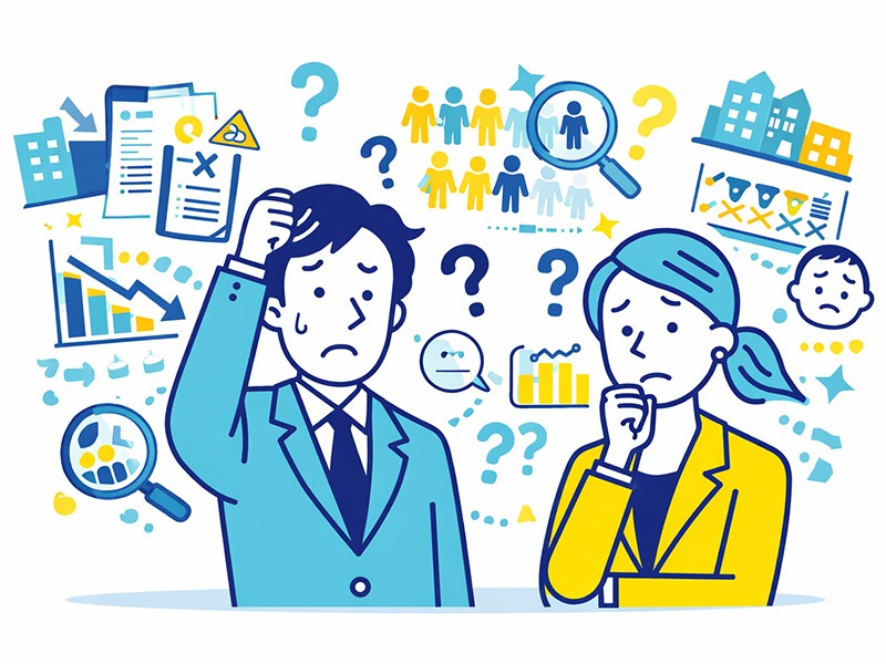 就活で内定が出ないと感じる背景にある内定率と通過率の現実を示したイラスト。選考は一定数落ちる前提で設計されていることを可視化