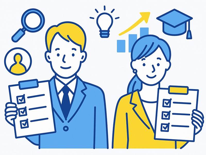 30代から目指せる職業の選び方を示すイラスト