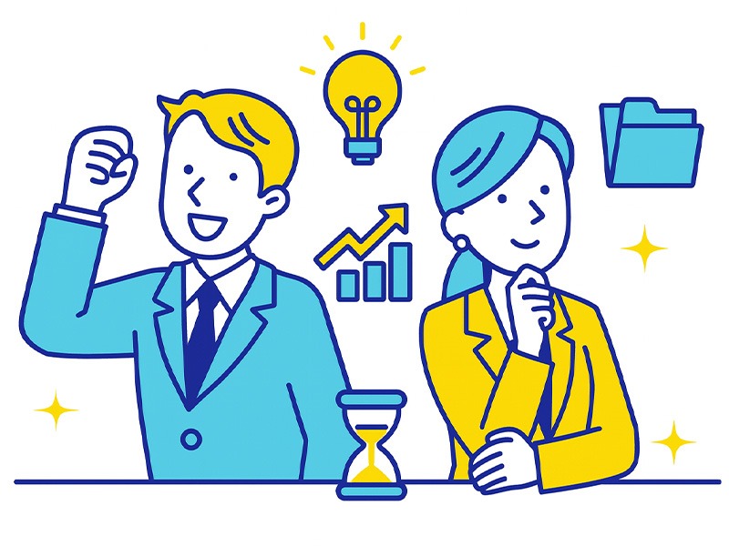 ENTPの性質と行動傾向を表すイラスト（ENTPの職場での特徴や向いている仕事を整理した図）