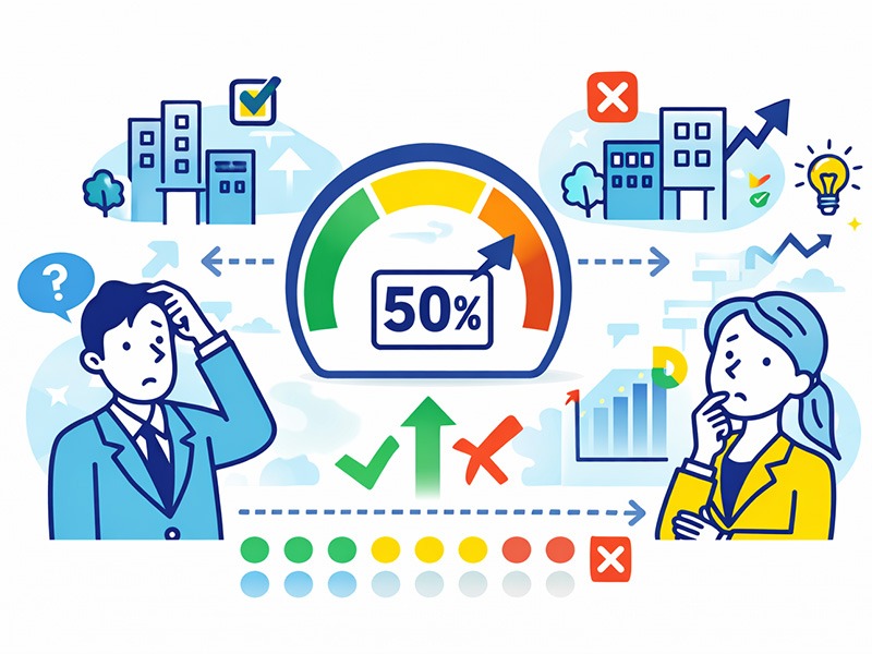 転職の最終面接通過率と落ちる確率を視覚化したイラスト｜中途採用における合格率の構造を示す図