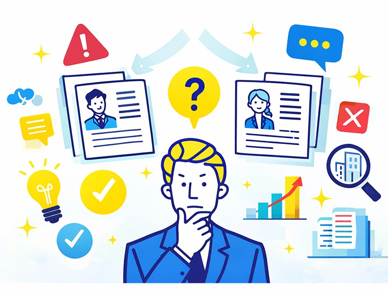 転職の一次面接で落ちる理由を採用側の視点で整理したイメージイラスト