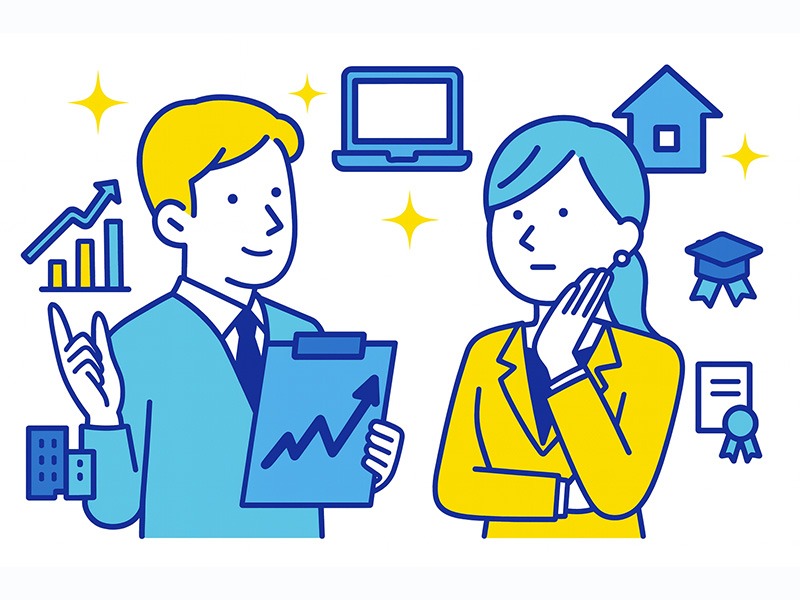 30代から始める仕事の将来性を示すイラスト