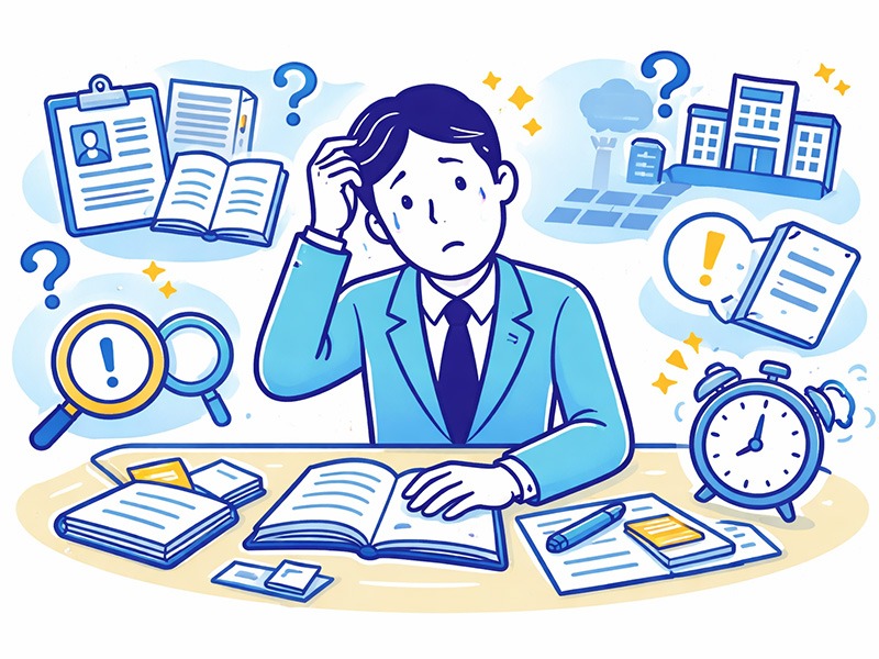 転職面接対策をしない不安や準備不足で迷う中途採用面接のイメージイラスト