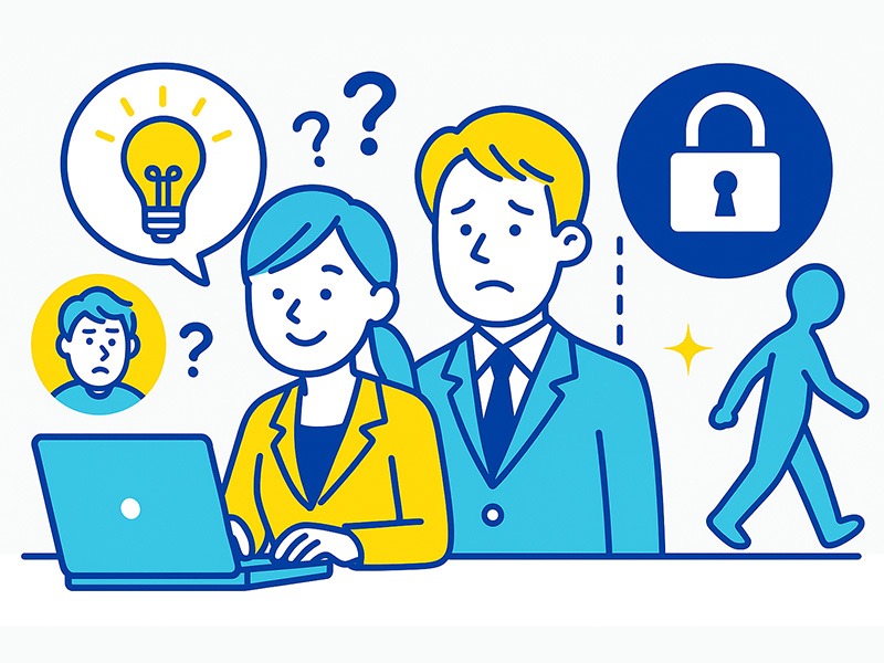 INTP男女別の仕事傾向と違いを表したイラスト（INTPの向いている仕事に関する特徴を比較）