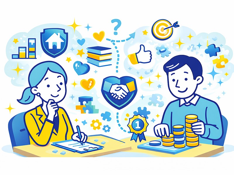 ISFJ擁護者が向いてる仕事を判断する基準を表したイラスト。安心できる環境や丁寧な積み重ねが評価される働き方を整理