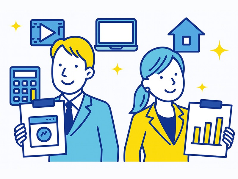 30代から目指せる職業一覧を表すイラスト