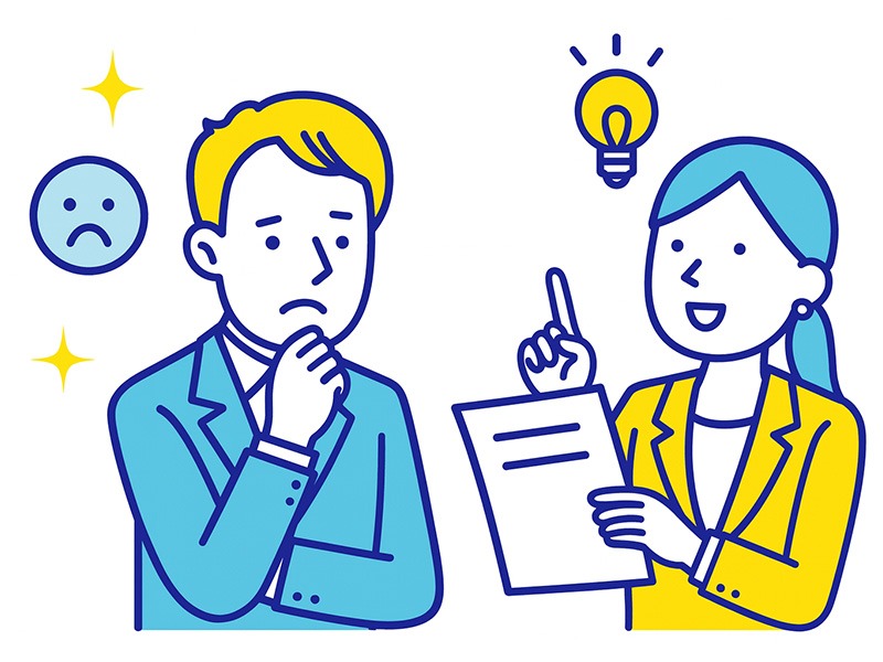 転職回数が多い人の退職理由を前向きに説明する方法をイメージした職務経歴書の図。短期離職の補足や意図の整理を表すアイコンを配置したフラットイラスト。