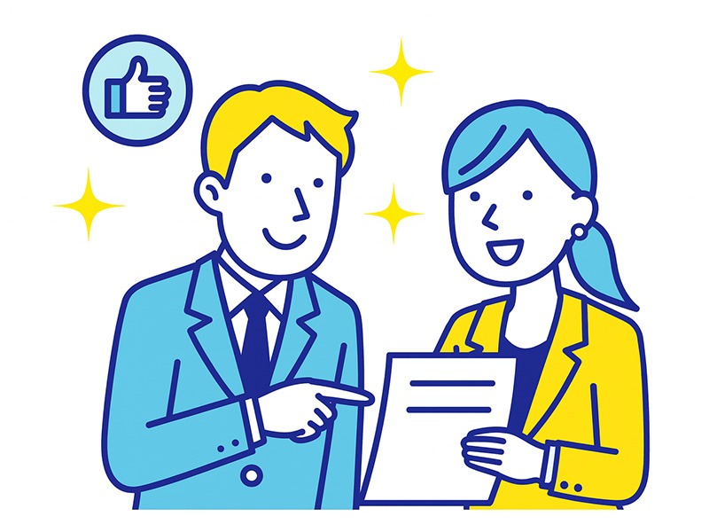 転職回数が多い人が職務要約で一貫性を作る書き方をイメージした図。複数の職歴から共通点を抽出し整理する様子を示すフラットイラスト。