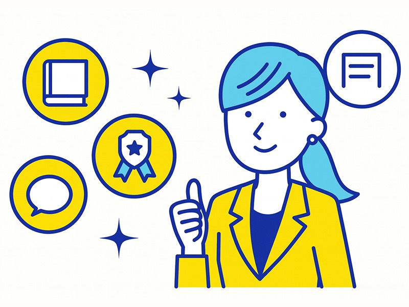 就活の履歴書で趣味・特技・本人希望欄を書くポイントを表現したイラスト。具体的で誠実な記載を意識するイメージ図。