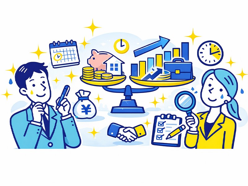 次を決めてから辞める20代が、在職中の転職準備による安定性と成功率を踏まえて退職判断を整理するイメージ