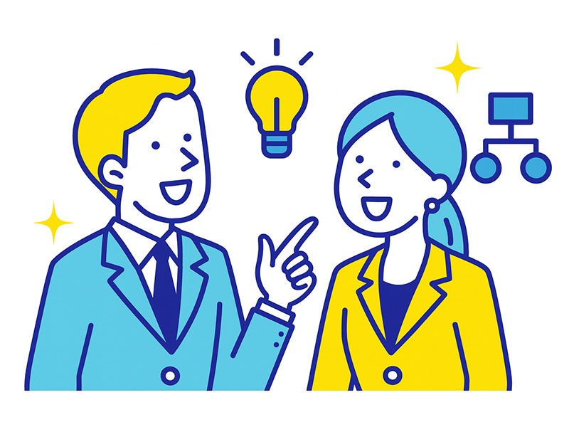 ENTJタイプに向いている仕事と向いていない仕事を男女別にまとめたイラスト