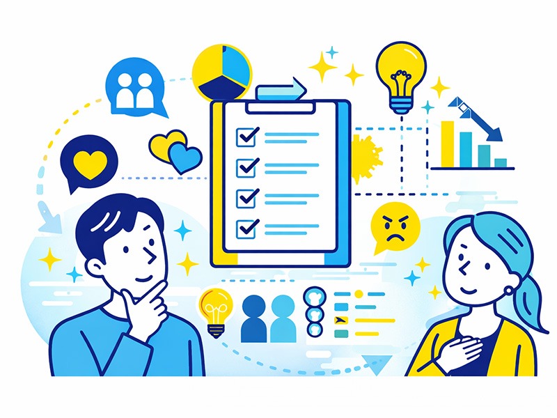 INFP仲介者の性格と仕事観を整理し、価値観や判断軸を可視化したイラスト