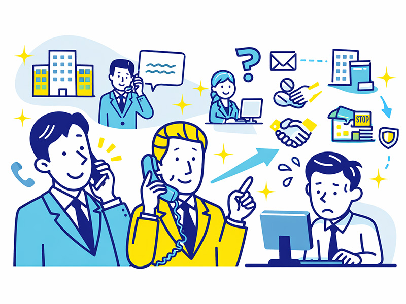 退職代行サービスとは何かを解説するイメージイラスト。本人に代わって会社へ退職の意思を伝える仕組みを図解している