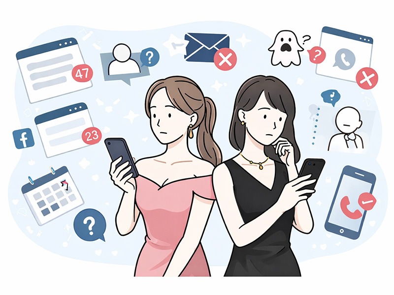 応募は集まるものの当日にドタキャンが発生しやすい応募行動の構造を表したイラスト