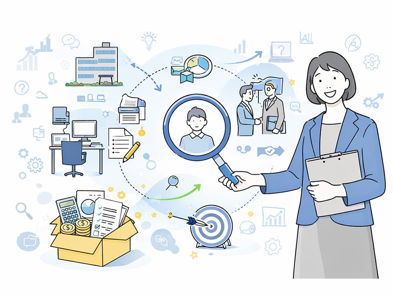 採用コストとは何かを示すイメージ。中途採用・新卒採用における一人当たりの採用コストを、内部コストと外部コストの観点から全体像で整理している。