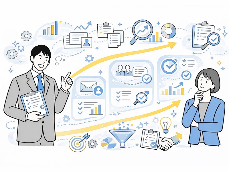 採用KPIの項目と運用ポイントを示すイメージ。採用活動の質やスピードに影響する代表的な採用KPIを整理し、指標ごとの改善視点を可視化している。