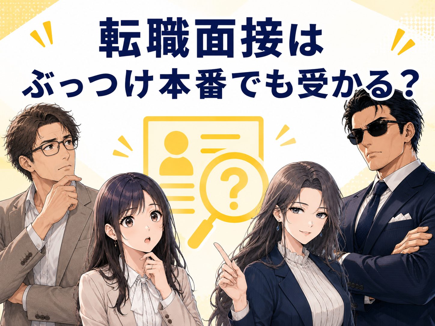 転職面接はぶっつけ本番でも受かるのかを解説するイメージ画像。面接対策を何もしていない場合のリスクや、限られた時間でできる転職面接対策を紹介