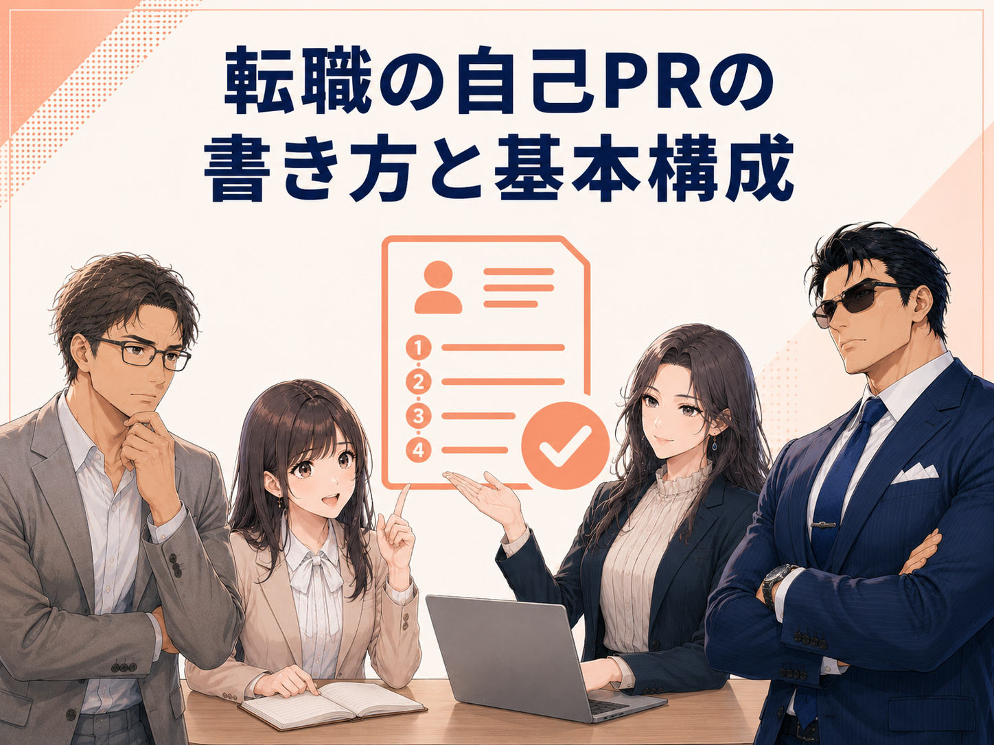 転職・中途採用の自己PRで評価されるポイントを解説。強みだけでなく仕事での経験・実績による再現性や、履歴書・職務経歴書での自己PRの使い分けを紹介
