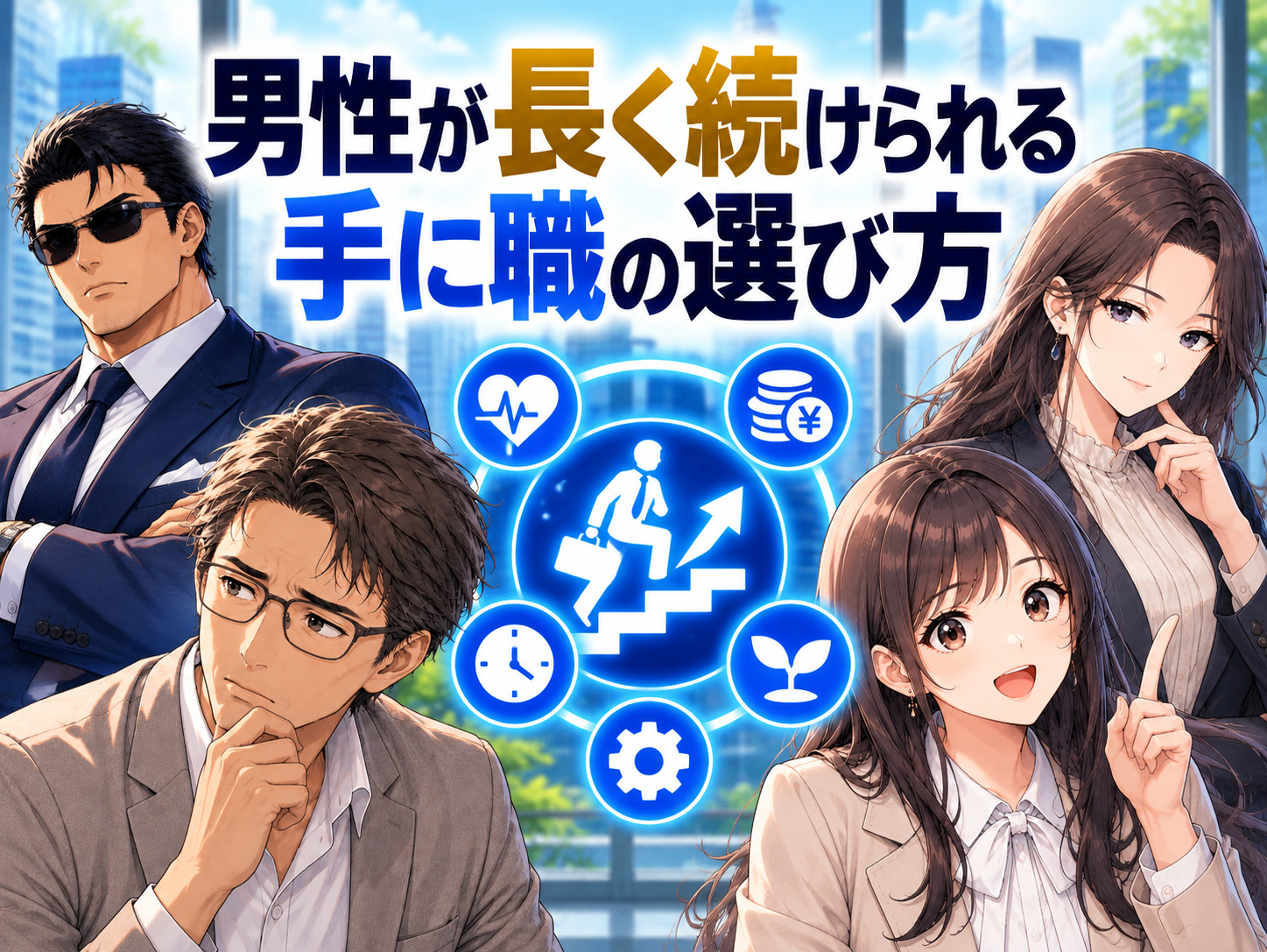 男性が長く続けられる手に職の選び方として、将来性や適性、AIに代替されにくい専門性、資格・転職・独立を考えるポイント
