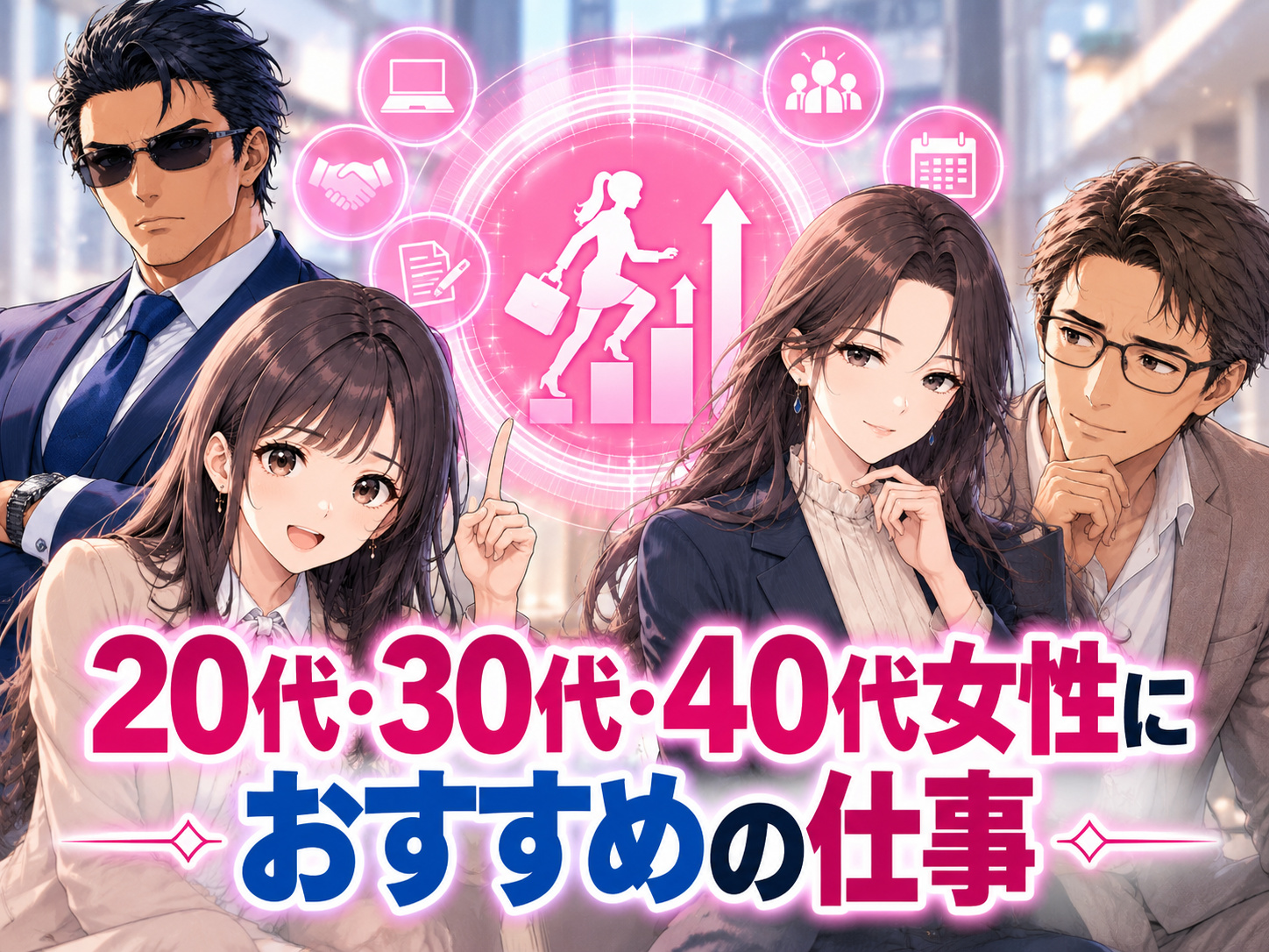 20代・30代・40代女性が手に職をつける仕事を年代別に紹介し、未経験から始められる専門職や40代から長く続けられる仕事を考えるイメージ