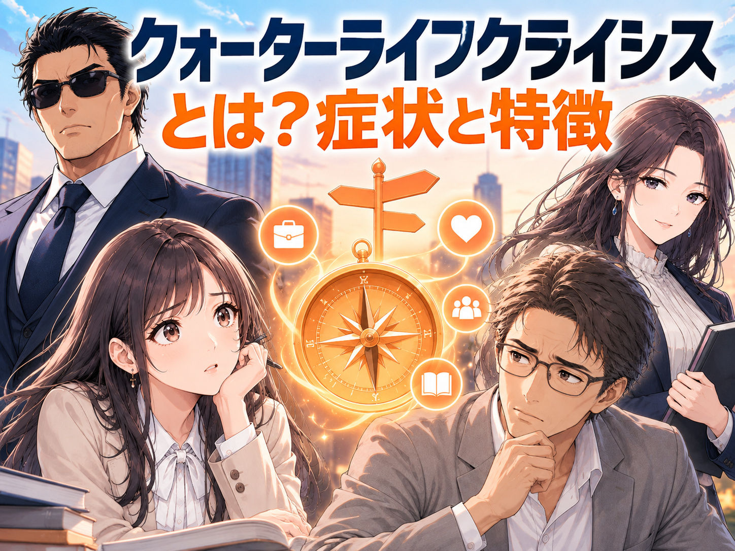 クォーターライフクライシスとは何か、20代後半から30代前半に感じやすい将来への不安や焦り、人生への迷いなどの症状と特徴を解説